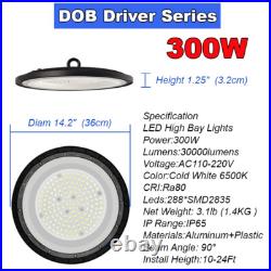 10 Pack 300 Watt UFO Led High Bay Light Industrial Workshop Commercial Warehouse