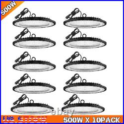 10 Pack 500W UFO LED High Bay Light Industrial Factory Warehouse Shop Commercial