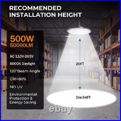 10 Pack 500W UFO LED High Bay Light Shop Industrial Commercial Factory Warehouse