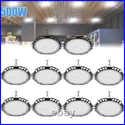 10 Pack 500W UFO Led High Bay Light Commercial Industrial Warehouse Shop Lights