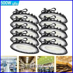 10 Pack 500W UFO Led High Bay Light Industrial Commercial Warehouse Shop Light