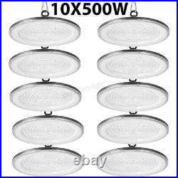 10 Pack 500W UFO Led High Bay Light Warehouse Factory Commercial Light Fixtures