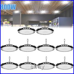 10 Pack 800W UFO LED High Bay Light Factory Warehouse Commercial Light Fixtures