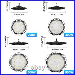 10 Pack 800W UFO LED High Bay Light Factory Warehouse Commercial Light Fixtures