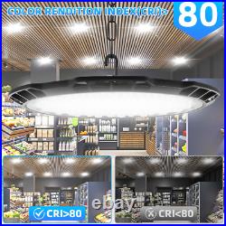 10 Pack 800W UFO LED High Bay Light Factory Warehouse Commercial Light Fixtures