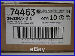 (10-Pack) GE 74463 GE432MAX-G-N Fluorescent Ballast for(4) F32T8 Lamps Lot of 10