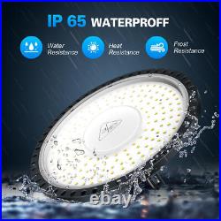 10 Pack LED High Bay Light 5000K 300W UFO High Bay Lights US Plug Shop Hanging
