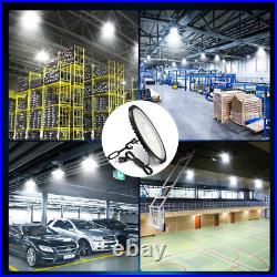 10 Pack LED High Bay Light 5000K 300W UFO High Bay Lights US Plug Shop Hanging