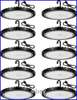 10 Pack LED High Bay Light 5000K 300W UFO High Bay Lights with US Plug Hanging