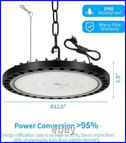 10 Pack LED High Bay Light 5000K 300W UFO High Bay Lights with US Plug Hanging