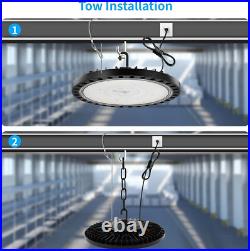 10 Pack LED High Bay Light 5000K 300W UFO High Bay Lights with US Plug Hanging