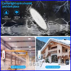 10 Pack LED High Bay Light 5000K 300W UFO High Bay Lights with US Plug Hanging