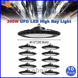 10 Pack UFO LED High Bay Light 300W 30000Lm AC85-277V Industrial Commercial Gym
