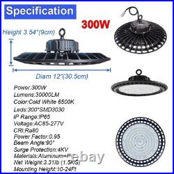 10 Pack UFO LED High Bay Light 300W 30000Lm AC85-277V Industrial Commercial Gym