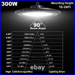 10 Pack UFO LED High Bay Light 300W 30000Lm AC85-277V Industrial Commercial Gym