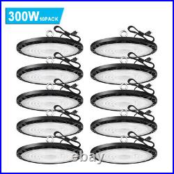 10 Pcs 300W UFO LED High Bay Light 6000K Industrial Commercial Factory Gym Light