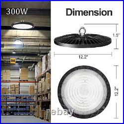 10 Pcs 300W UFO LED High Bay Light 6000K Industrial Commercial Factory Gym Light