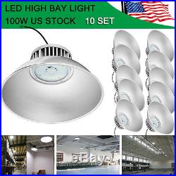 10 Sets 100W LED High Bay Light Lamp Lighting Warehouse Fixture Factory 85-265V