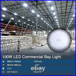 10pcs 100W UFO LED High Bay Light Gym Factory Warehouse Industrial Shed Lighting