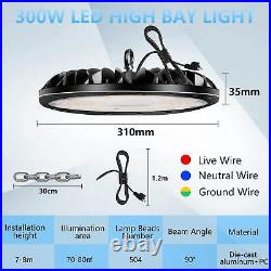 10pcs LED 300W UFO High Bay Lights Shop Lights GYM Factory Warehouse Industrial