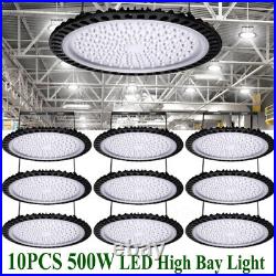 10x 500W UFO LED High Bay Light Shop Lights Warehouse Commercial Lighting Lamp