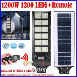 1200W LED Solar Lights Motion Sensor Flood Lamp Outdoor Street Wall Yard Garden
