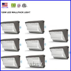 120W LED Wall Pack Lamp 5000K Dust to Dawn Commercial Outdoor Security Lighting
