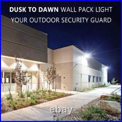 120W LED Wall Pack Lamp 5000K Dust to Dawn Commercial Outdoor Security Lighting