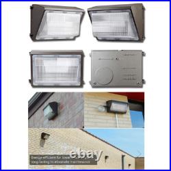 120W LED Wall Pack Lamp 5000K Dust to Dawn Commercial Outdoor Security Lighting