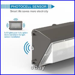 120W LED Wall Pack Lamp 5000K Dust to Dawn Commercial Outdoor Wallpack Lighting