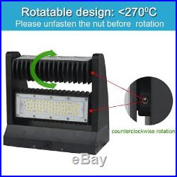 120W Led Wall Pack Light Two Independent Rotatable Flood Light Fixture 5000K
