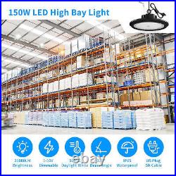 12Pack 150W UFO Led High Bay Light Warehouse Commercial Ceiling Hanging Fixture