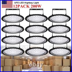 12Pack 200W 200 Watt UFO LED High Bay Light Commercial Bay Lighting Garage Lamp