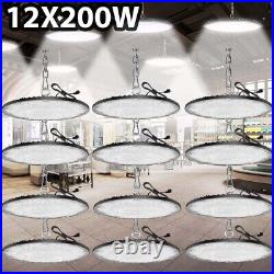 12Pack 200W UFO LED High Bay Lights Shop Factory Warehouse Industrial Commercial