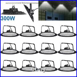 12Pack 300W UFO LED High Bay Light GYM Factory Warehouse Industrial Garage Light