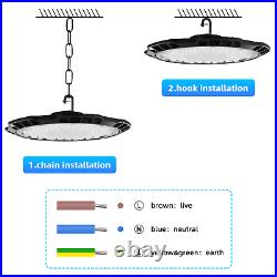 12Pack 300W UFO LED High Bay Light Shop Lights Warehouse Lighting Lamp 3D Design