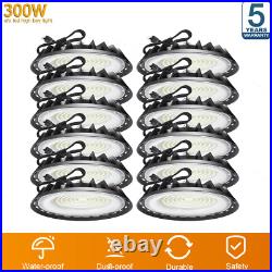 12Pack 300W UFO Led High Bay Light 300Watt Commercial Industrial Warehouse Light