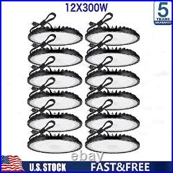 12Pack 300W UFO Led High Bay Light Commercial Industrial Warehouse Factory 6000K