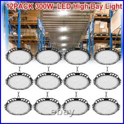 12Pack 300W UFO Led High Bay Light Commercial Industrial Warehouse Shop Lights