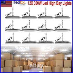 12Pack 300W UFO Led High Bay Light Factory Warehouse Commercial Led Shop Lights