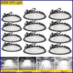 12Pack 300W UFO Led High Bay Light Warehouse Factory Commercial Industrial 6000K