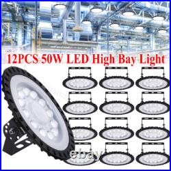 12Pack 50W UFO LED High Bay Light Shop Lights Warehouse Commercial Lighting Lamp