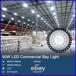 12Pack 50W UFO LED High Bay Light Shop Lights Warehouse Commercial Lighting Lamp
