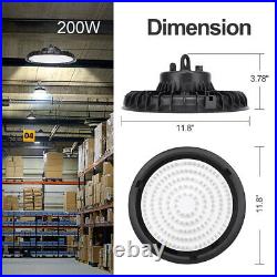 12Pcs 200W UFO Led High Bay Light Warehouse Factory Commercial Light Fixtures
