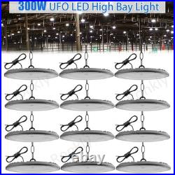 12Pcs 300W Watt UFO LED High Bay Light Shop Lights Warehouse Gym Industrial Lamp