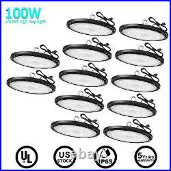 12Pcs UFO Led High Bay Light 100W Commercial Industrial Factory Led Shop Light