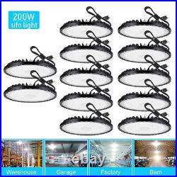 12Pcs UFO Led High Bay Light 200W Industrial Commercial Factory Led Shop Light