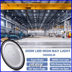 12Pcs UFO Led High Bay Light 500W Commercial Industrial Warehouse Factory Light