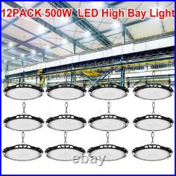 12X 500W UFO LED High Bay Light Shop Lights Warehouse Commercial Lighting Lamp