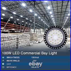12 Pack 100W UFO LED High Bay Light Shop Light Work Factory Warehouse Lighting